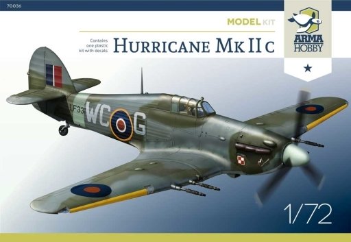 Maquette Arma Hobby 70036 Hurricane Mk IIc au 1/72