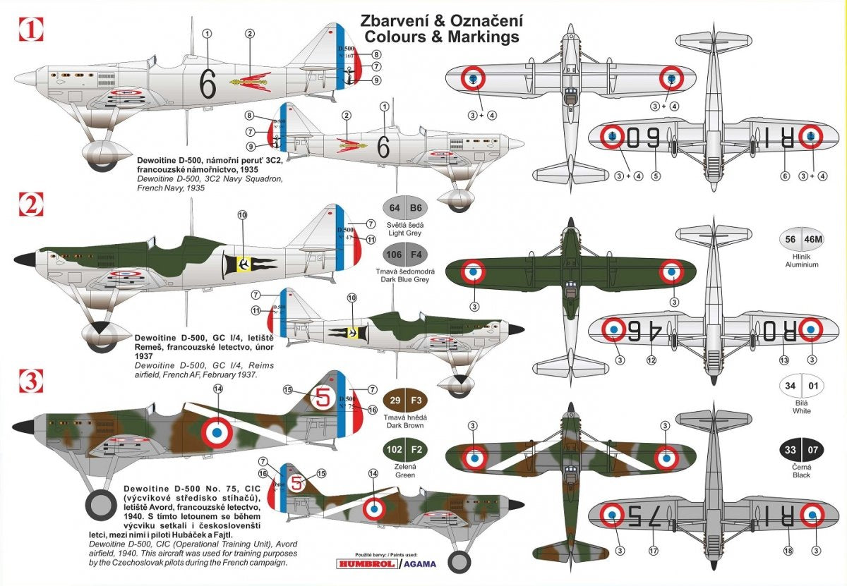 Kovozavody Prostejov KPM0177 DEWOITINE D.500 1/72 – zdjęcie 2