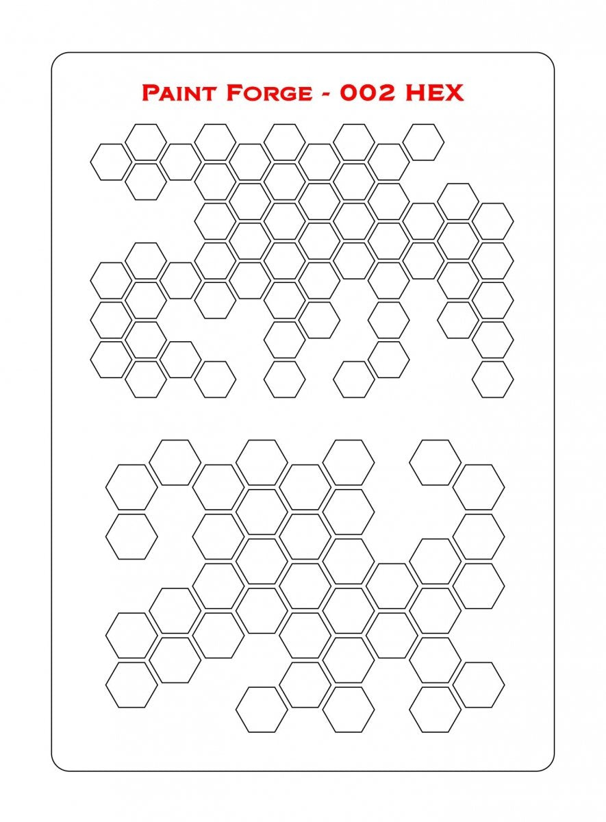 Paint Forge PFST002L STENCIL - HEX 2 – zdjęcie 2