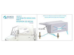 Quinta Studio QR35017 Straps for cancas cover, type A 1/35 – zdjęcie 2
