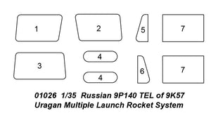 Trumpeter 01026 Russian 9P140 TEL of 9K57 Uragan Multiple Launch Rocket System 1/35 – image 4