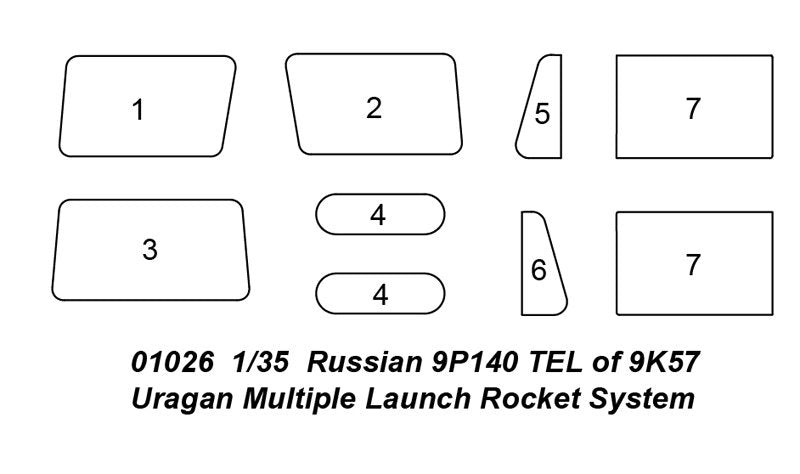 Trumpeter 01026 Russian 9P140 TEL of 9K57 Uragan Multiple Launch Rocket System 1/35 – image 4