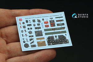 Quinta Studio QD32198 P-47D Thunderbolt Bubbletop Late 3D-Printed colored Interior on decal paper (Hasegawa) 1/32 – image 3