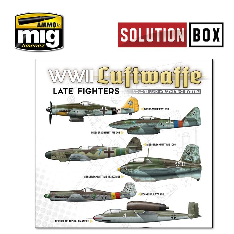 AMMO of Mig Jimenez 7702 WWII LUFTWAFFE LATE FIGHTERS SOLUTION BOX – zdjęcie 8