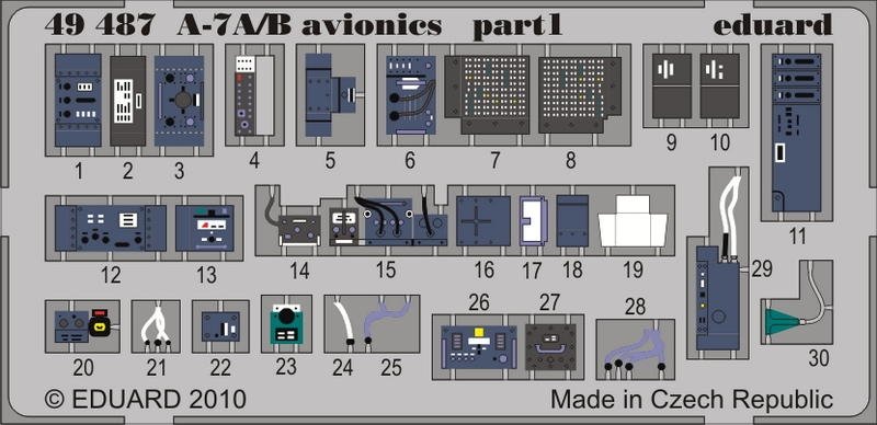 Eduard 49487 A-7A/ B avionics 1/48 Hobby Boss