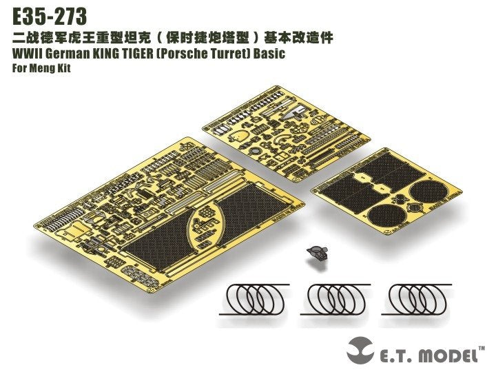 E.T. Model E35-273 WWII German KING TIGER（Porsche Turret）Basic For Meng 1/35 – zdjęcie 3