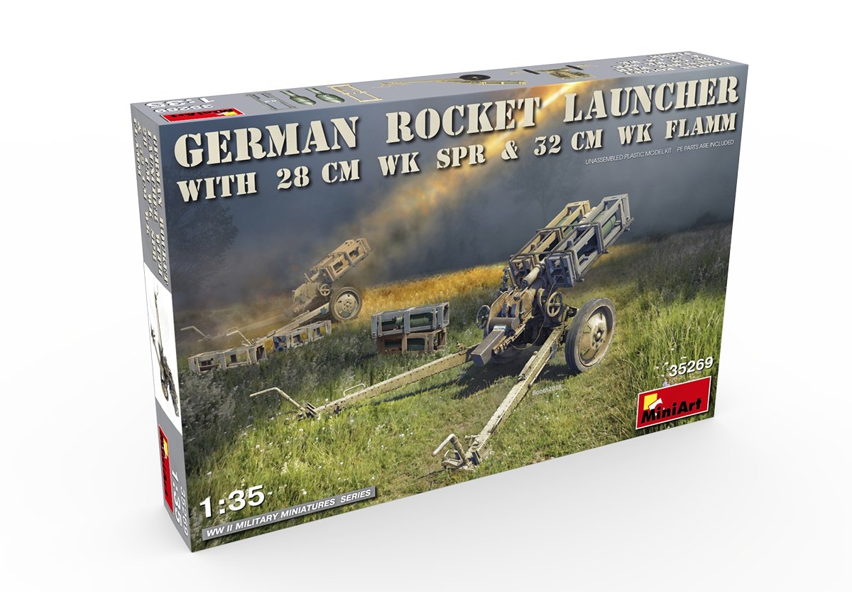 MiniArt 35269 GERMAN ROCKET LAUNCHER with 28cm WK Spr &amp;amp; 32cm WK Flamm 1/35 – immagine 2