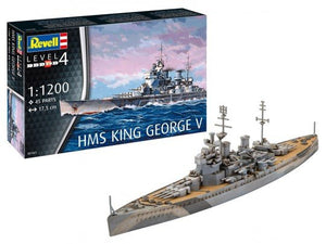 Revell 65161 HMS King George V Model Kit with Accessories (1/1200)