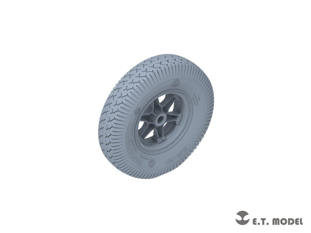 E.T. Model P35-132 WWII German Sd.Kfz.7(8t) Sagged Front Wheels &amp;amp; Spare Wheel Type.1 for Dragon / Trumpeter kit 1/35 – zdjęcie 3