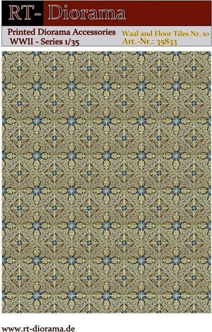 RT-Diorama 35833 Printed Accessories: Wall and Floor Tiles No.10 1/35