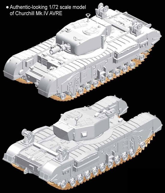 Dragon 7521 Churchill Mk.IV AVRE 1/72 – zdjęcie 4