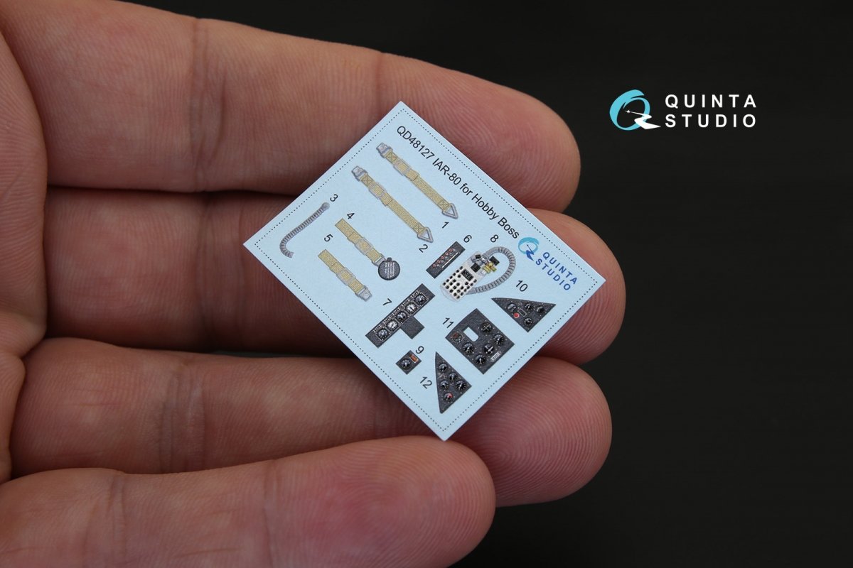Quinta Studio QD48127 IAR-80 3D-Printed &amp;amp; coloured Interior on decal paper (for HobbyBoss kit) 1/48 – zdjęcie 2
