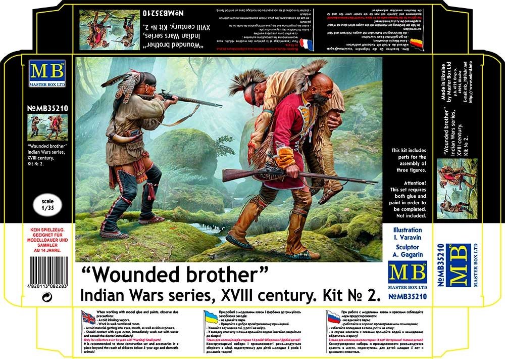 Master Box 35210 Wounded brother. Indian Wars series, 18th century. Kit No. 2 1/35 – image 2
