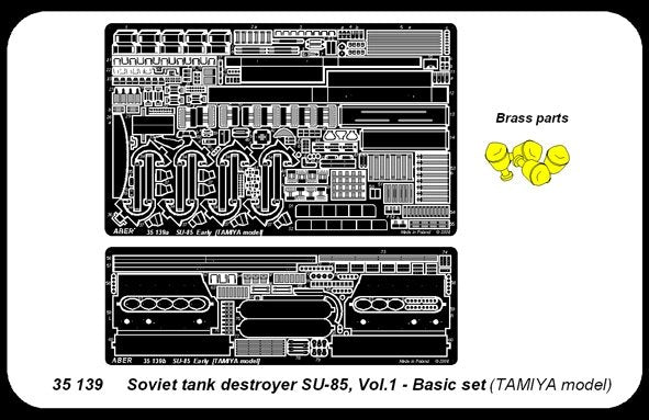 Aber 35139 Radzieckie działo pancerne SU-85 cz.1 zestaw podstawowy (TAM) 1/35 – zdjęcie 4