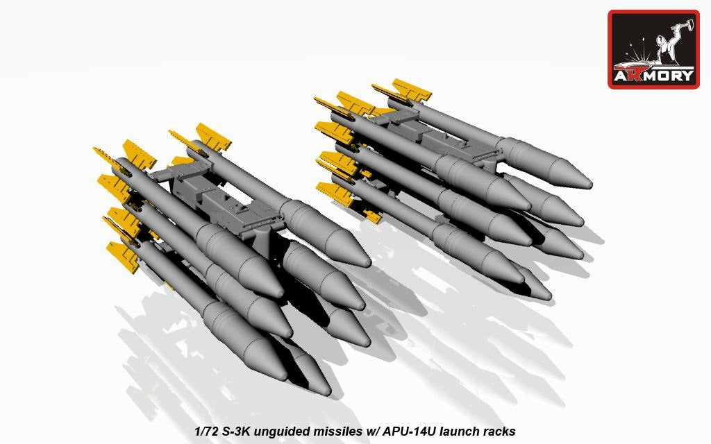 Armory Models ACA7273 S-3K unguided missiles w/ APU-14U rack 1/72 – image 4
