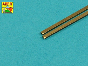Aber KR15 KR-15 Kwadratowe prety mosiężne 1,5mm długość 245mmx2