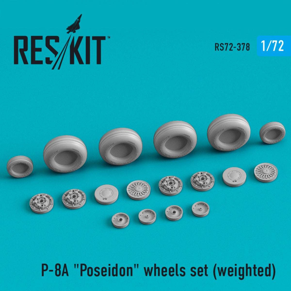 RESKIT RS72-0378 P-8A &amp;quot;POSEIDON&amp;quot; WHEELS SET (WEIGHTED) 1/72