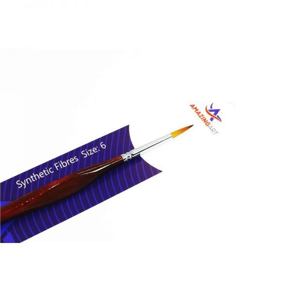 Amazing Art 12749 BRUSH TRIANGULAR SYNTHETIC HANDLE ROUND 6