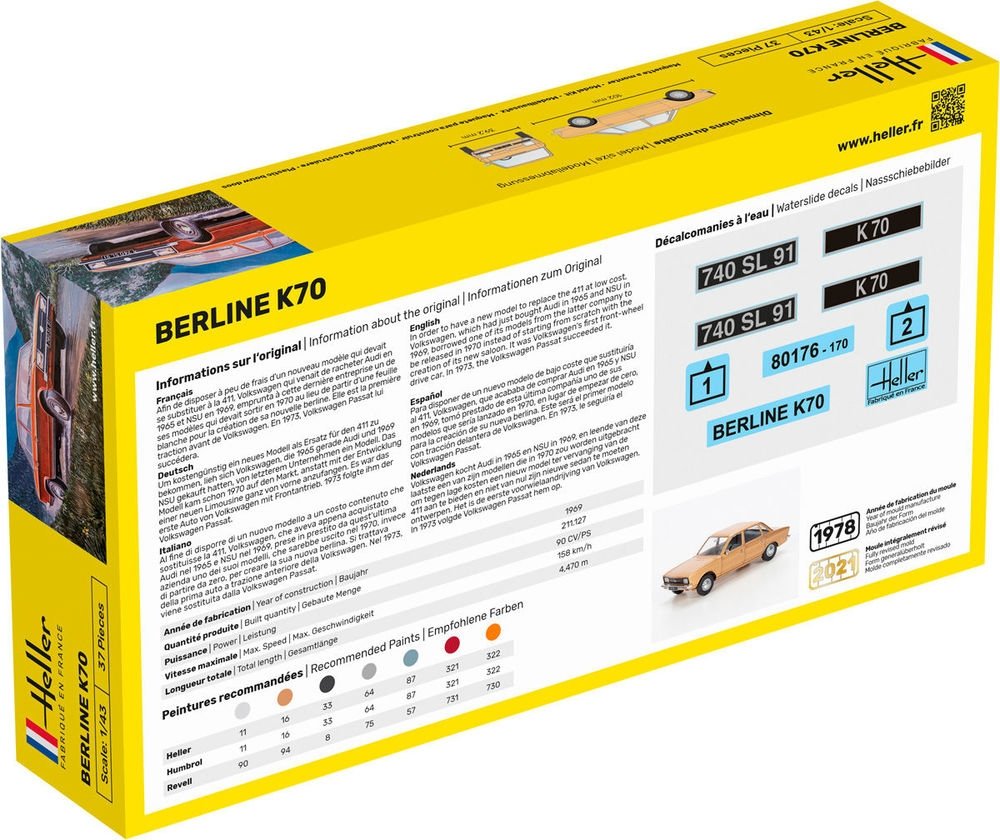 Heller 56176 Starter Kit - Berline K70 1/43 – image 2