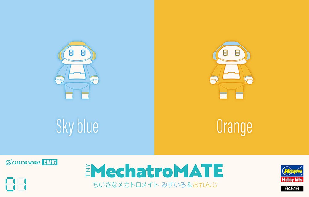 Hasegawa 64516 Creator Works Tiny MechatroMate 01 Sky Blue & Orange