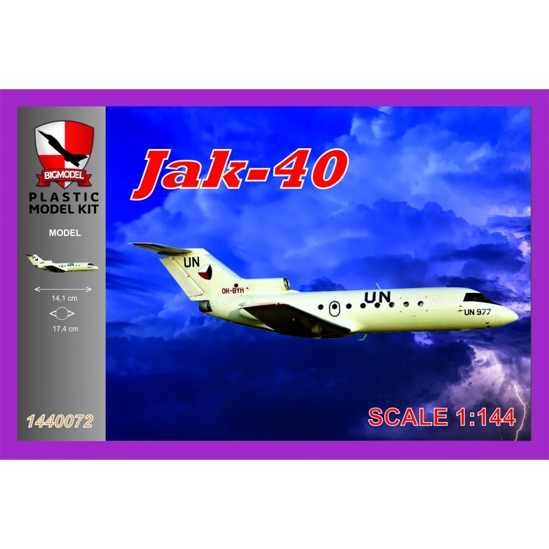 Big Model 1440072 Jak-40 UN 1/144