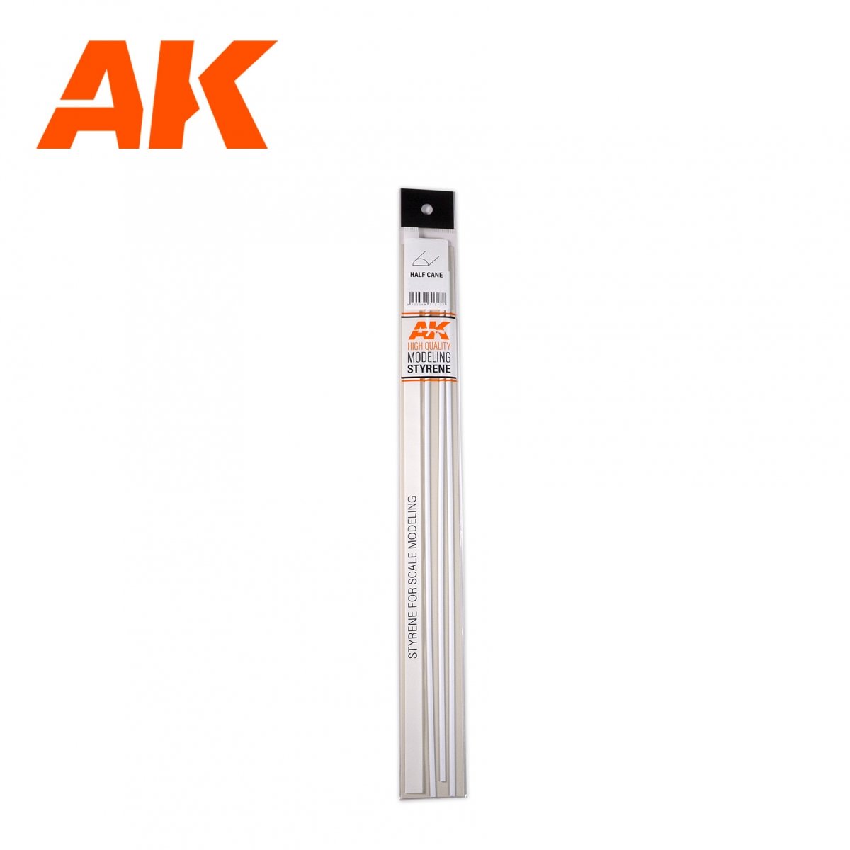 AK Interactive AK6551 HALF CANE 1.00 X 350MM – STYRENE HALF CANE – (5 UNITS) – zdjęcie 3