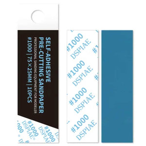 DSPIAE DSP-1000 Reusable Self-Adhesive Sandpaper #1000 / Samoprzylepny papier ścierny wielokrotnego użytku #1000 (75 x 25 mm) 10 pcs