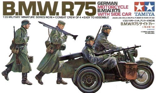 Tamiya 35016 BMW R75 With Side Car 1/35