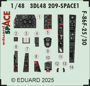 Eduard 3DL48209 F-86F-25/30 SPACE Airfix 1/48 – zdjęcie 3