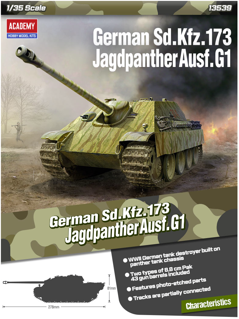 Academy 13539 German Sd.Kfz. 173 Jagdpanther Ausf.G1 1/35 – image 2