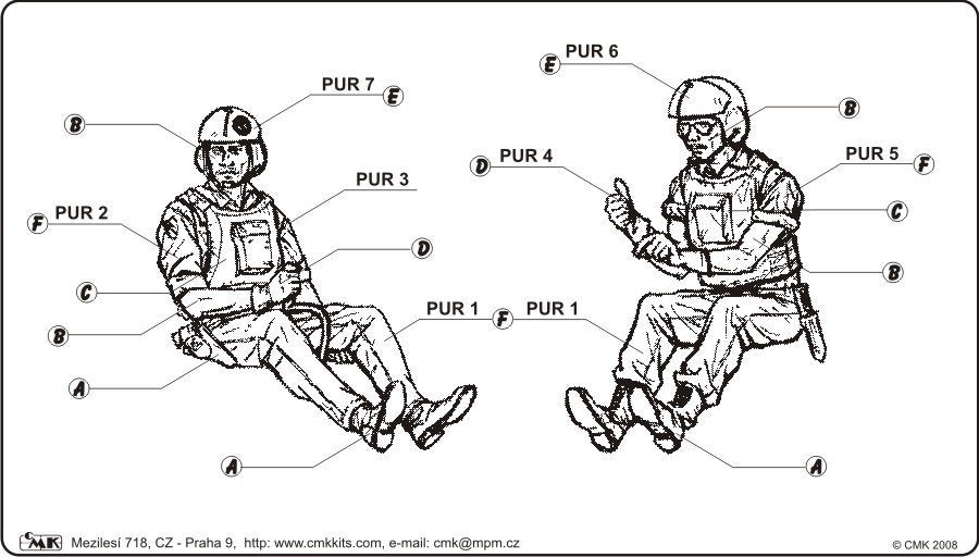 CMK F48103 Vietnam LRRP US Helicopter crew (2 figures) 1/48 – zdjęcie 2