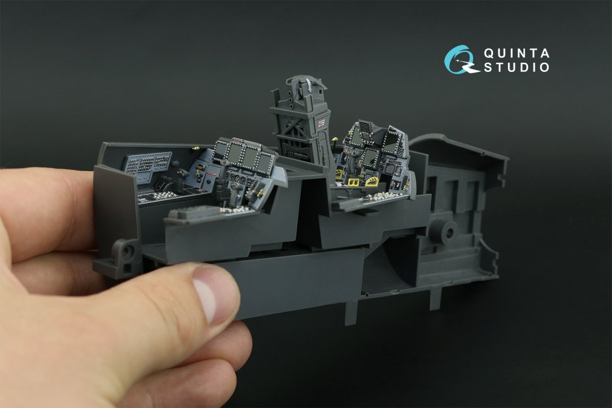 Quinta Studio QD32119 F-15E 3D-Printed &amp;amp; colored Interior on decal paper (Tamiya) 1/32 – image 3