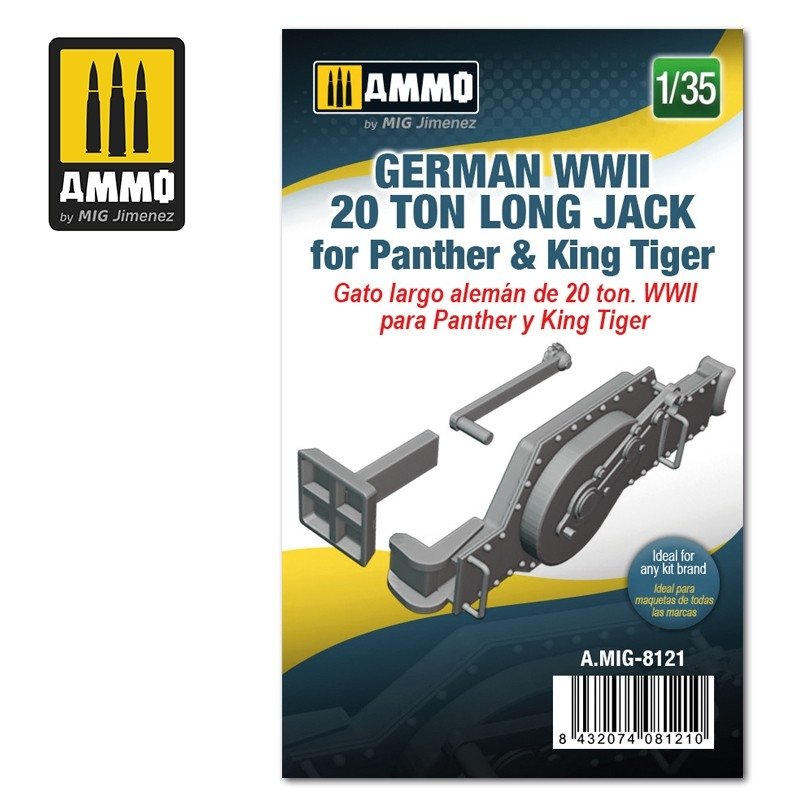 Ammo of Mig 8121 German WWII 20 ton Long Jack for Panther &amp;amp; King Tiger 1/35