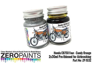 Zero Paints ZP-1532 Honda CB750 Four - Candy Orange Paint Set 2x30ml – zdjęcie 3