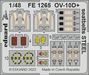 Eduard FE1265 OV-10D+ seatbelts STEEL ICM 1/48