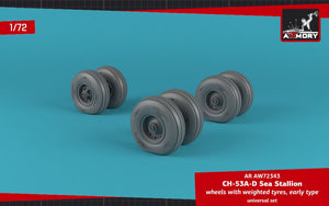 Armory Models AW72343 CH-53 Sea Stallion wheels w/ weighted tires, early 1/72 – zdjęcie 2