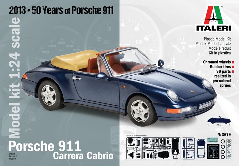 Italeri 3679 Porsche 911 Carrera Cabrio 1/24