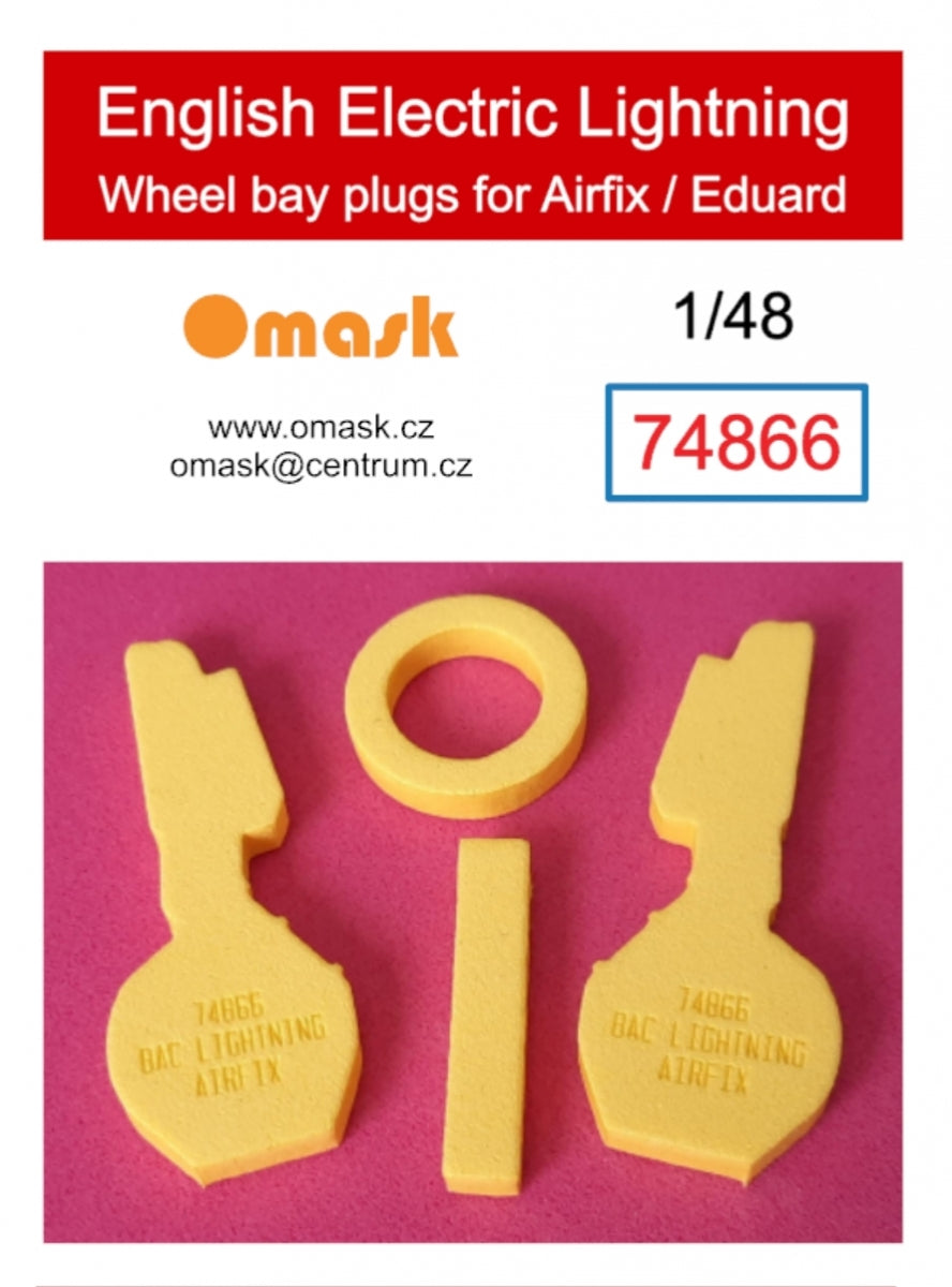 Omask 74866 English Electric Lightning wheel bay plugs (for Airfix/Eduard) 1/48