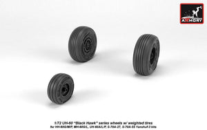 Armory Models AW72334 UH-60 Black Hawk wheels w/ weighted tires 1/72 – zdjęcie 3