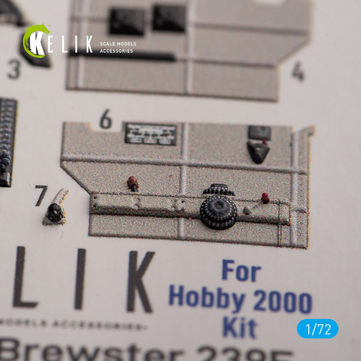 KELIK K72146 Brewster 239E - interior 3D decals for Hobby 2000/Hasegawa kit 1/72 – zdjęcie 3