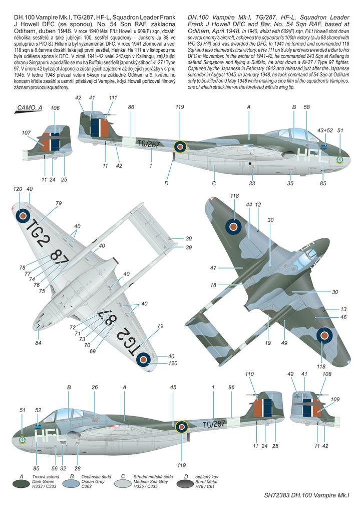 Special Hobby 72383 DH.100 Vampire Mk. I &amp;#39;RAF, RAAF and Armée de l&amp;#39;Air&amp;#39; 1/72 – zdjęcie 5