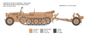Italeri 6595 Sd. Kfz. 10 Demag D7 with 7,5 cm leIG 18 and crew 1/35 – immagine 5