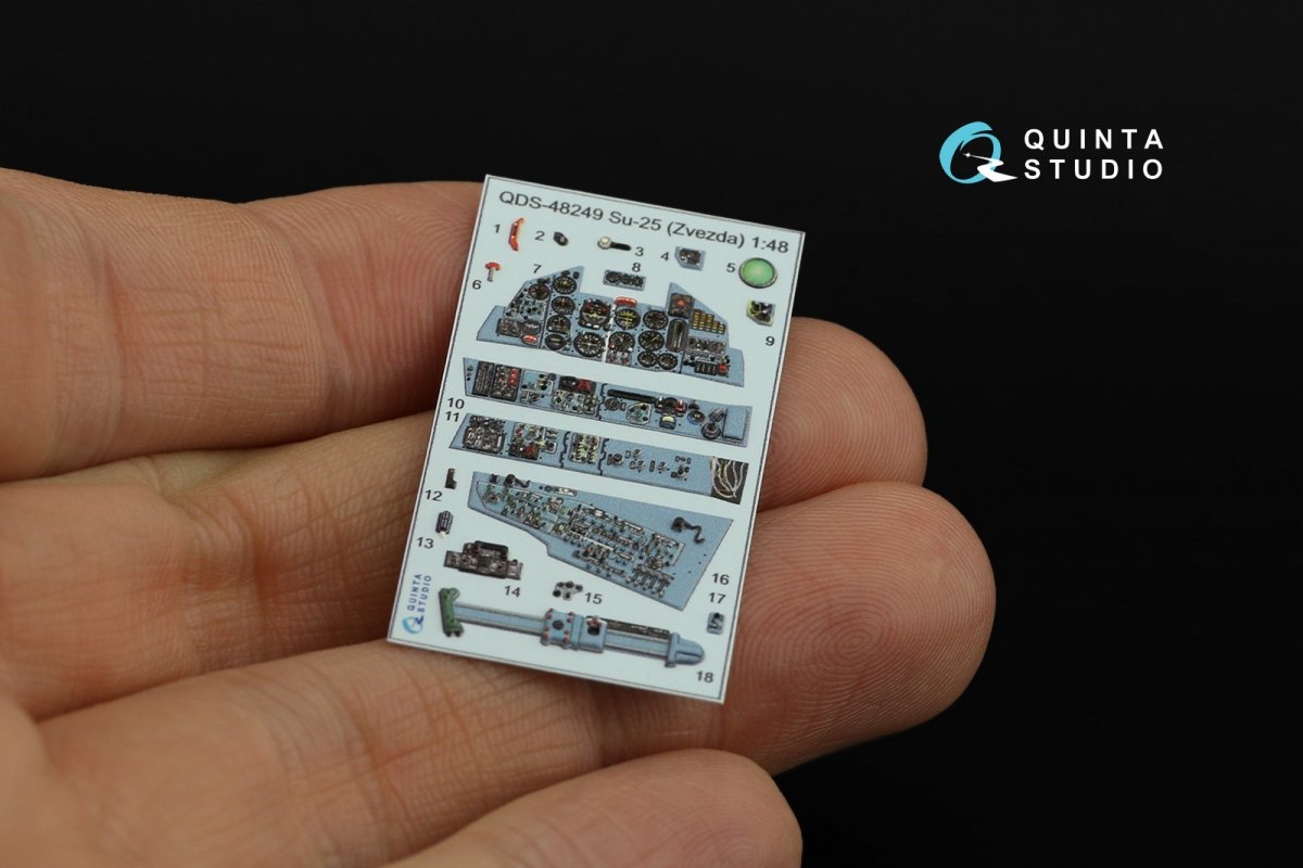 Quinta Studio QDS-48249 Su-25 3D-Printed &amp;amp; colored Interior on decal paper (Zvezda) 1/48 – zdjęcie 8