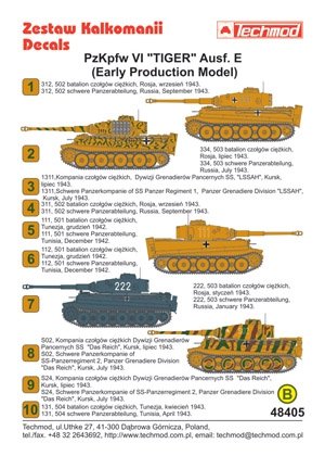 Techmod 48405 - Pz.Kpfw.VI Tiger Ausf.E (Early Production Model) 1/48 – image 2