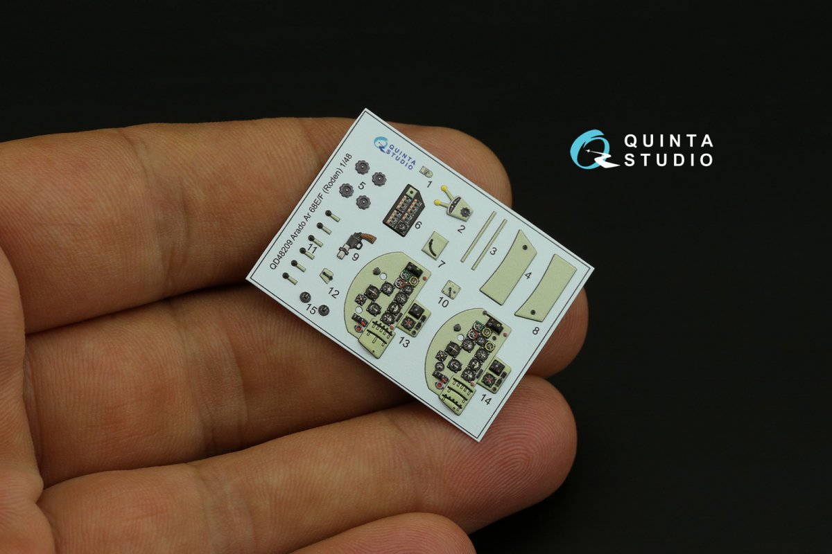 Quinta Studio QD48209 Arado Ar 68 E/F 3D-Printed &amp;amp; coloured Interior on decal paper (Roden) 1/48 – zdjęcie 3
