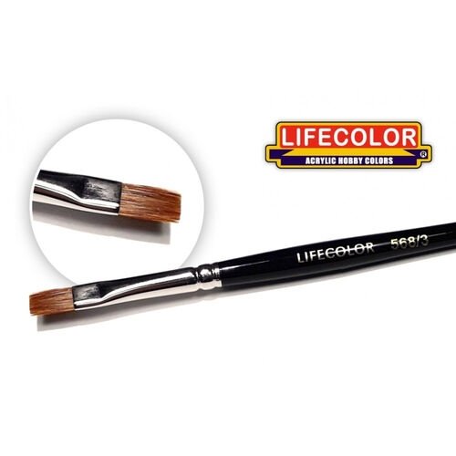 Brosse plate en poils de martre Lifecolor TA56/83, 3