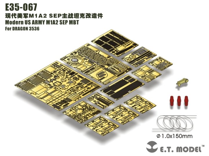 E.T. Model E35-067 Modern US ARMY M1A2 SEP MBT (For DRAGON 3536) 1/35