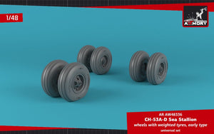 Armory Models AW48336 CH-53 Sea Stallion wheels w/ weighted tires, early 1/48 – zdjęcie 4
