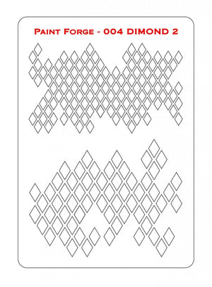Paint Forge PFST004L STENCIL - DIAMONDS 2 – zdjęcie 2