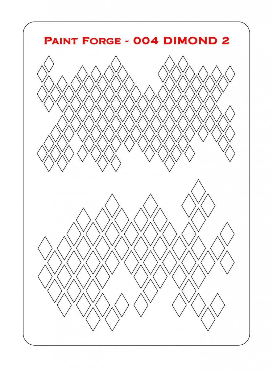 Paint Forge PFST004L STENCIL - DIAMONDS 2 – zdjęcie 2